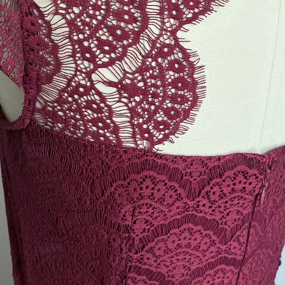Kensie - Lace Cocktail Dress - Wine - 6 - Picture 10 of 10